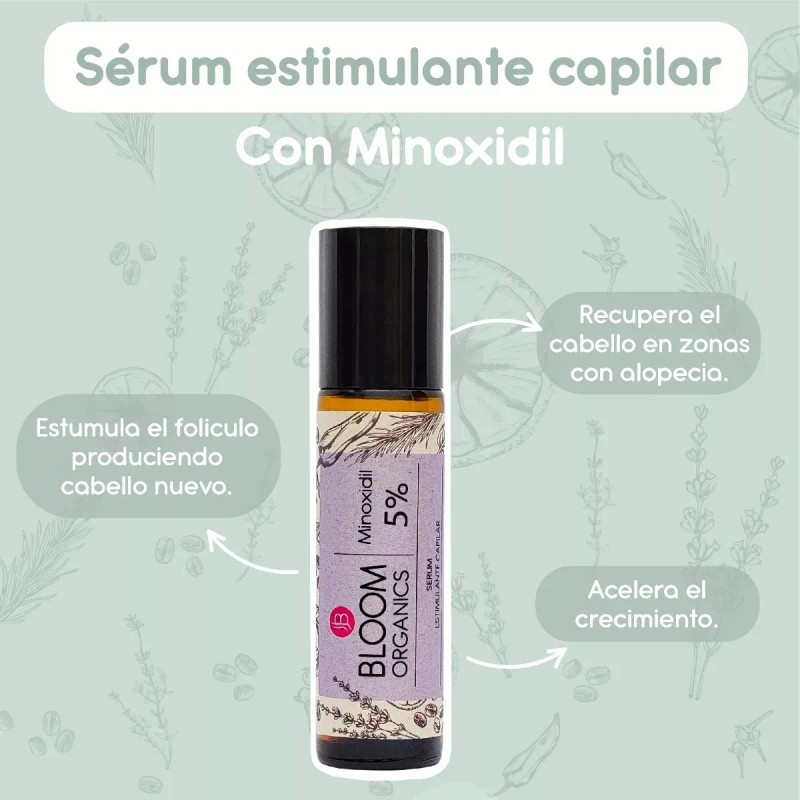 Estimulante Para Cabello Ceja Pestaña Bloom Organics 4 Pzas