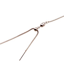Petit Jewel YU-NA Women's Necklace Chain, Stainless Steel, 116 L (316 L), Adjustable Slide, Hypoallergenic, 0.04 inch (1.0 mm) Venetian Chain, Stainless Steel, No Gemstone
