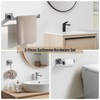 TURS Gunmetal Grey 3-Piece Bathroom Accessories Set, Wall Mounted