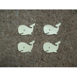 Baby Whales Glow In The Dark Vinyl Waterproof Stickers
