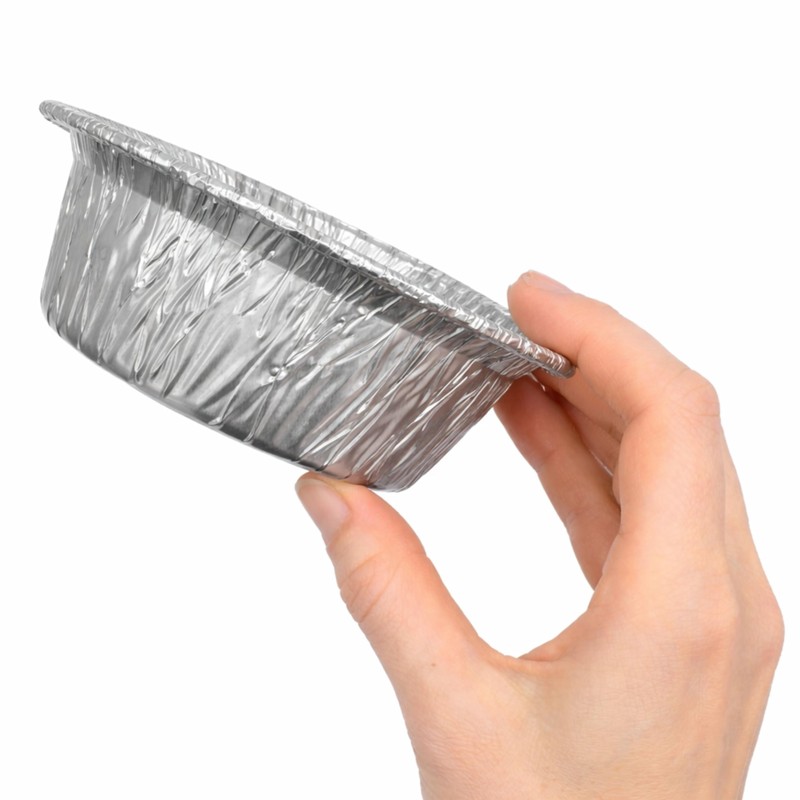 ebake Aluminium Round Foil Dishes 12cm (60 Pack) - Disposable