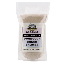 Bakerdale Organic Multigrain Sourdough Breadcrumbs, 28 Ounces in reclosable Pouch, made from Organic Multigrain Flour and Filtered Water Only.