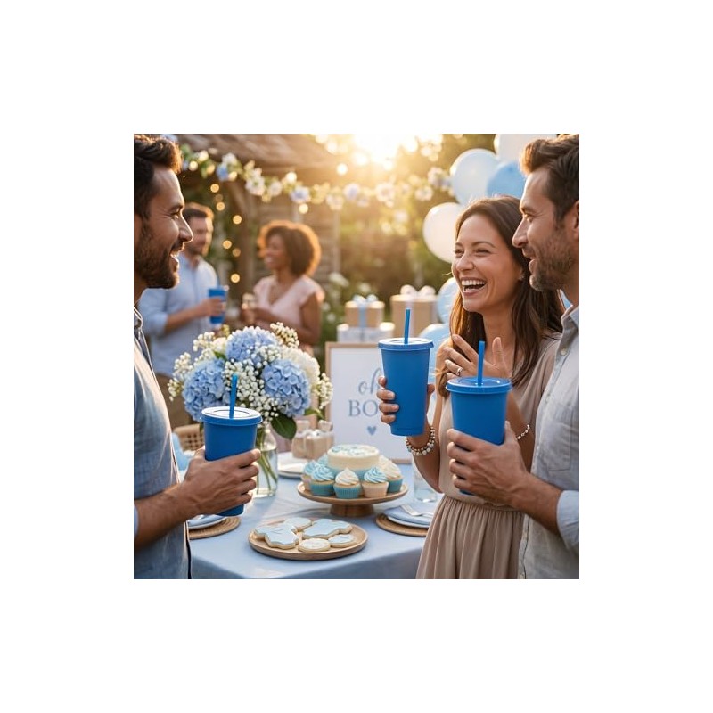 UUPZ Vasos de Plastico Reusable Set de 10, 20, 30,