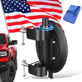Hlogree Flag Suction Cup Mount for Car,Universal Car Flag Suction Cup Mount,RV Suction Cup Flag Mount with a Towel,Suction Cup Flag Pole Mount Holder for Truck,Jeep Wrangler,Quad,ATV - WLL of 220LBS