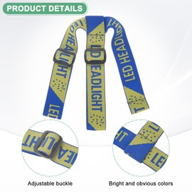M METERXITY 3-Pack Headlamp Strap Replacement Headband, High Elastic Headlamp Adjustable Bicycles Head Band Belt for Flashlight Camping Riding [Yellow Blue, 1.65"/42mm]