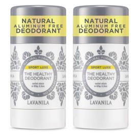 Lavanila Sport Luxe (2-Pack) Aluminum-Free Solid Stick Deodorant for Men & Women - Vegan, Clean, and Natural (2.2 Ounce Each)