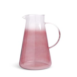 Core Kitchen Vintage Rose Pink Ombre 68 Ounce Durable Glass Pitcher Carafe Decanter Serveware Container, Flower Vase, Centerpiece Décor, 49509