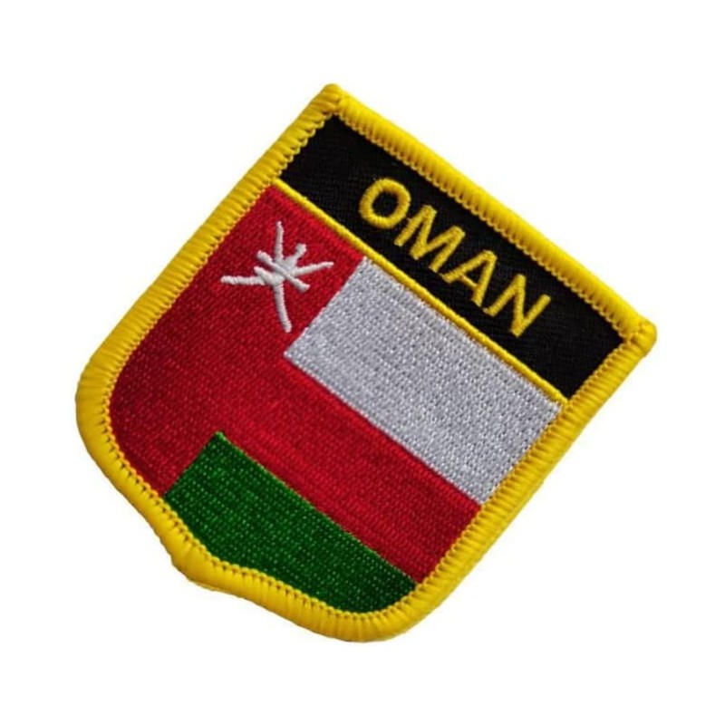 Parche bordado de la bandera de Omán internacional, parches tácticos