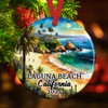 Handmade Ceramic Laguna Beach California Christmas Ornament
