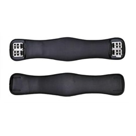 Preto New Synthetic Girth Dressage With Memory Foam Equine Elasticated Both Ends Anatomical Horse Saddle Girths Anti-Chaff & Anti-Gall with Comfort Fully Cushioned Performance Ergonomically Shaped