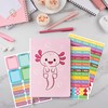 Xqumoi Axolotl Hardcover Ruled Journal Notebook with Planner Stickers, A5