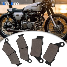 Cyleto Front and Rear Brake Pads for Honda CB500 CB 500 1997-2003 NX 500 Dominator 500 1997-1999 FX 650 X/Y Vigor 1999-2003 NX650 Dominator 1997-1999