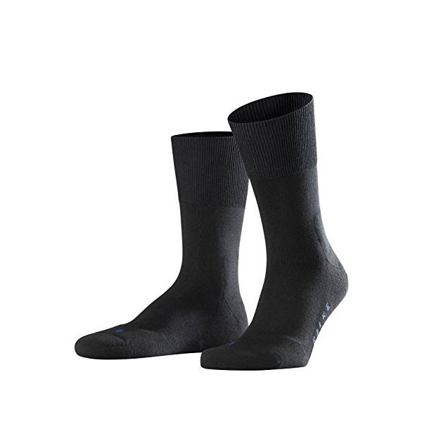 FALKE Unisex-Adult Run Socks, Cotton, Black (Black 3000), US 16-17 (EU 51-52 Ι UK 15-16), 1 Pair