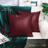 BRAWARM Faux Leather Throw Pillow Covers 16 X 16 Inches