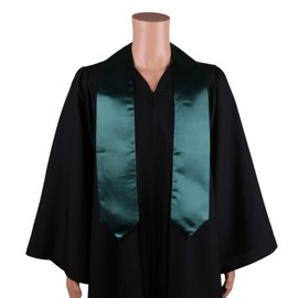 OSBO GradSeason Unisex Adult Plain Graduation Stole for Academic Commencements, 60'' long, Forest, 60" long