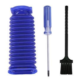 Dyson Vacuum Cleaner Blue Hose Bellows Replacement Parts for Dyson V6 V7 V8 V10 V11 Household Vacuum Cleaner Soft Roller Cleaner Suction Hose Repair Replacement Parts Disassembly Assembly Vacuum Cleaner Care with Screwdriver & Brush