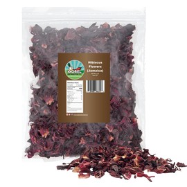 Dried Hibiscus Flowers Cut and Sifted, Flor de Jamaica, Great for Hibiscus Tea Jamaica Tea. 4 oz and 1 lb. (1 LB)
