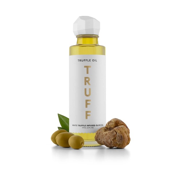 TRUFF White Truffle Oil - White Truffle Infused Olive Oil - Gourmet Dressing, Seasoning, Marinade, or Drizzle, Non-GMO, Gluten-Free, 6 fl.oz
