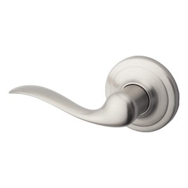 Weiser Toluca Satin Nickel Door Handle, Left-Handed Half Dummy Lever, Non-turning Interior Door Handles for Wardrobe, Closet Door & French Doors, Cabinet Handle/Cupboard Handles, Traditional Home Décor