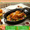 15.4” Turkey Roasting Pan With Rack and Lid, Enamel Carbon