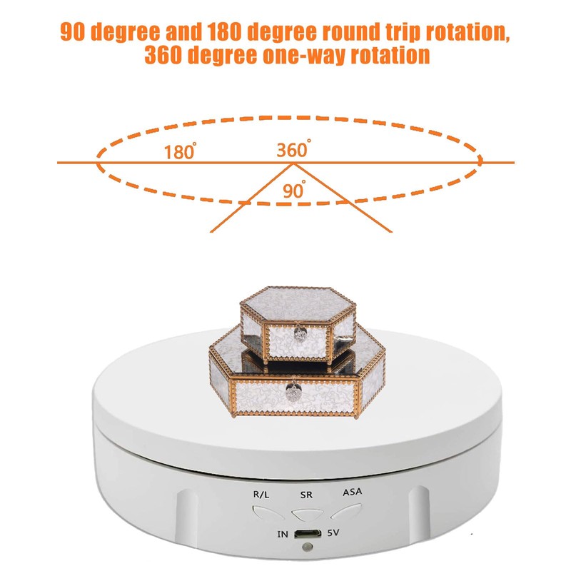 luolety Electric Rotating Display Stand for Photography, 360 Degree Rotating