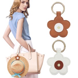 Musiook 2PCS Magnetic Hat Clip for Bag Travel, Flower Stylish Hat Clips for Travel on Bag, High-Strength Magnetic Bag Clips for Handbags, Backpacks, Luggage—Securely Hold Sun Hats, Caps & Accessories