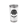 Funny Angry Marshmallow Face with a Baseball Cap Stainless Steel