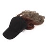 Baseball Cap Wig Women Fashionable Adjustable Hat Synthetic Long Wavy