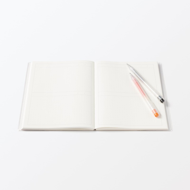 MUJI - Cuaderno de calendario sin fecha, mensual/diario, A5, mensual,
