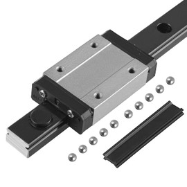 CNCMANS MGN12H 350mm Linear Rail Guide with MGN12H Bearing Steel Carriage Block, Mini MGN12H Linear Guide Rail for 3D Printer and CNC Machine (MGN12-350mm H-Type)