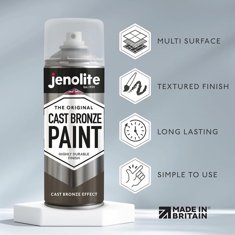 JENOLITE Cast Effect Spray Paint | BRONZE | Creates Look