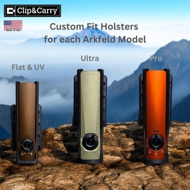 Clip & Carry EDC Belt Holster for The Olight Arkfield Original Flat, Pro & Ultra - Flashlight not Included – Locking & Adjustable Belt Clip 1" to 2.25" (Arkfeld Ultra)