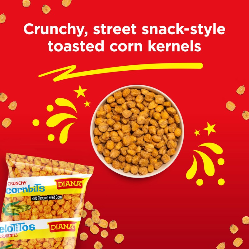 Diana Elotitos Crunchy Corn Kernel Snacks, Original BBQ Flavor, 4.05