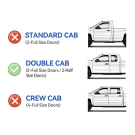 Window Visors Rain Guards for 2007-2021 Toyota Tundra Extended Cab, Out-Channel Window Vent Wind Deflectors Visors Shades for 07-21 Tundra Double Cab