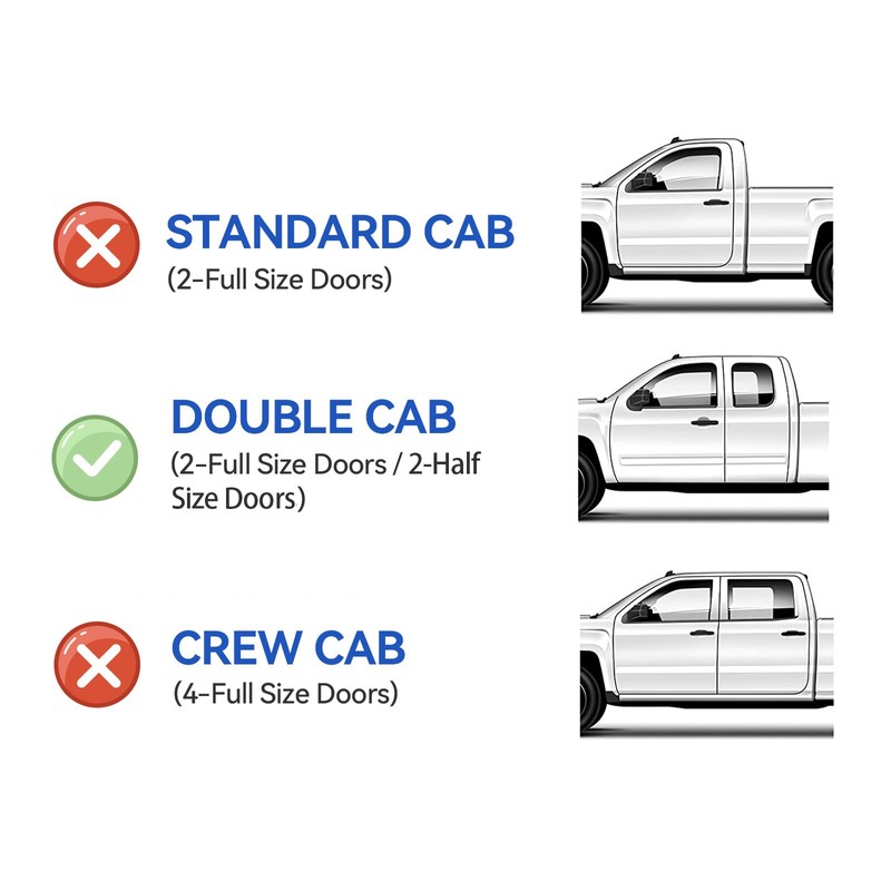 Window Visors Rain Guards for 2007-2021 Toyota Tundra Extended Cab,