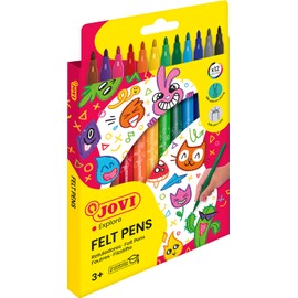 Jovi 270100 Pack of 12 Coloured Felt-Tip Pens
