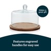 Libbey Acaciawood Flat Round Wood Server with Glass Dome