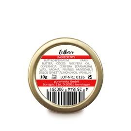 puremetics Zero Waste Lip Balm "Strawberry" | 100% Vegan & Plastic-Free | Lip Care | No Plastic | Reusable Tinplate Jar