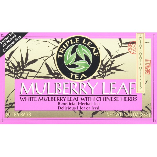 Triple Leaf Tea Bags, Mulberry Leaf, 20 Count