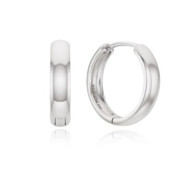 Basic One Touch Silver Earrings (19mm) OTE124703N Silver / 베이직 원터치 실버 귀걸이 (19mm) OTE124703N 실버