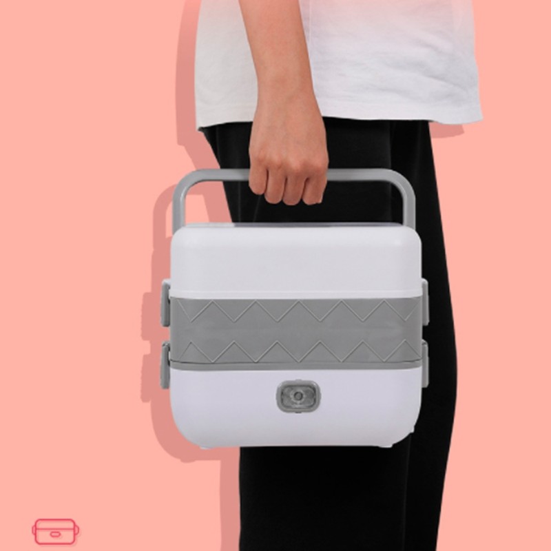 Electric Lunch Box Pluggable Heating Single / Double Layer Insulation