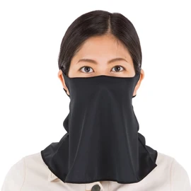SUNAYAMA UPF 50+ Never Want To Get Suntan Face & Decollete Cover (Black), Black