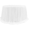 CVL 1 Pc, Chiffon Tulle Table Skirt Extra Long 57"