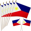 WEITBF 12 Pack 8×12 Inch Philippines Flags Small Filipino Philippine