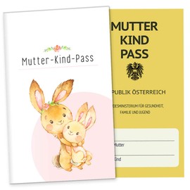 OLGS Austria Mother Child Passport Cover - MuKi Passport Cover - Hab dich liebb Design [German Language] [No Personalisation]