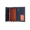 Josephine Osthoff Women's Leather Long Wallet with Clip Closure, Small