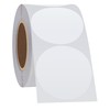 Hybsk White Color Coding Dot Labels Round Semi Gloss Paper