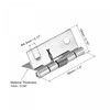 sourcing map Spring Loaded Hinges 1.5 Inch 304 Stainless Steel
