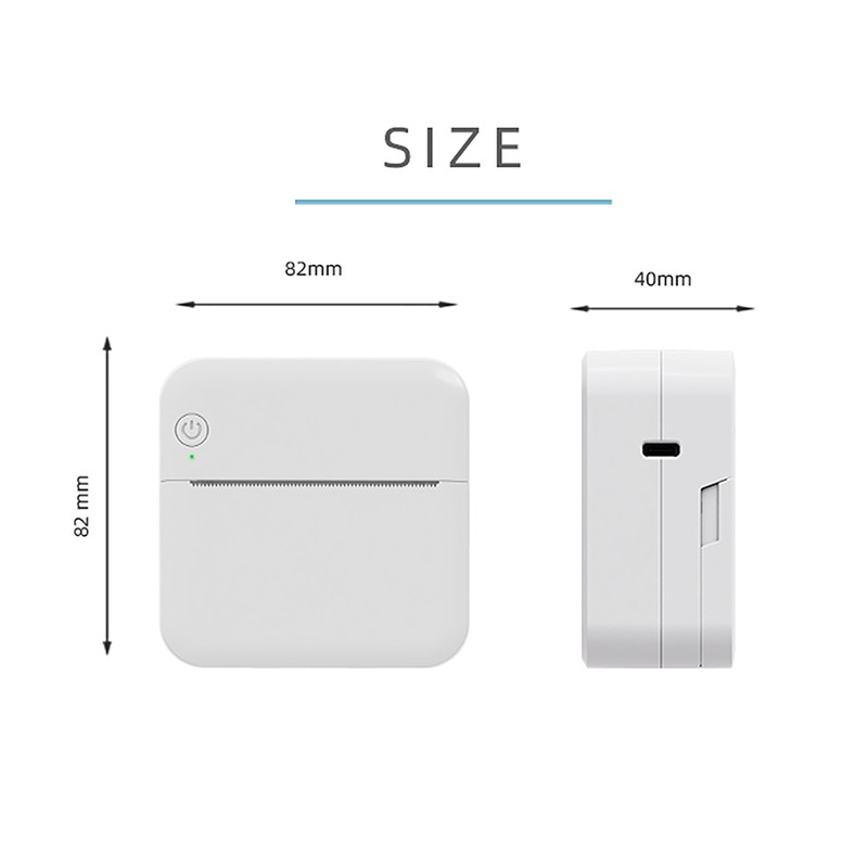 Mini Pocket Thermal Printer Multifunction Portable Sticker Maker 203DPI Instant