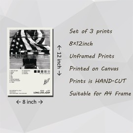 TOBIANG ASAP Poster Rocky Music Album Cover Signed Limited Poster (Set of 3) Unframe:8inx12in(20x30cm)